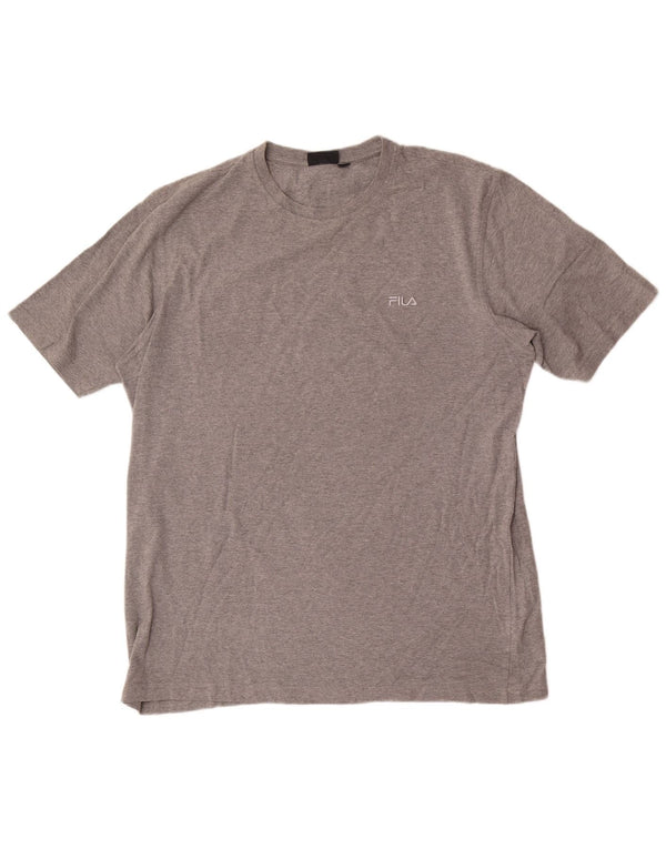 Fila T-Shirt Homme Top IT 56 2XL Gris Moucheté
