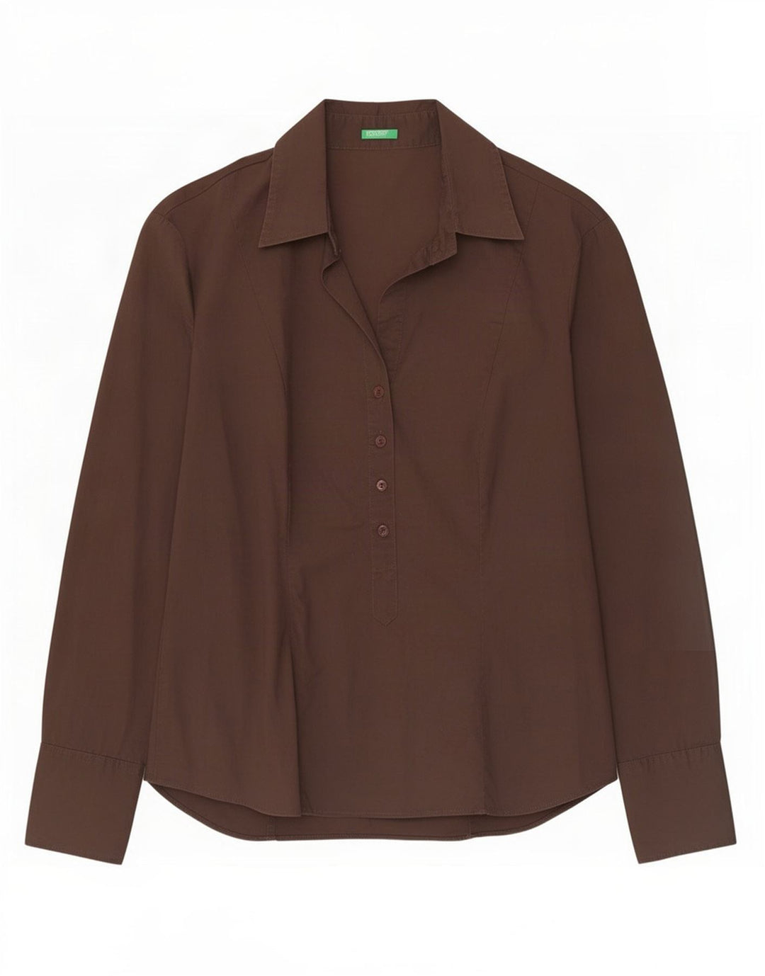 Benetton Chemise Pull Femme UK 14 Marron Moyen