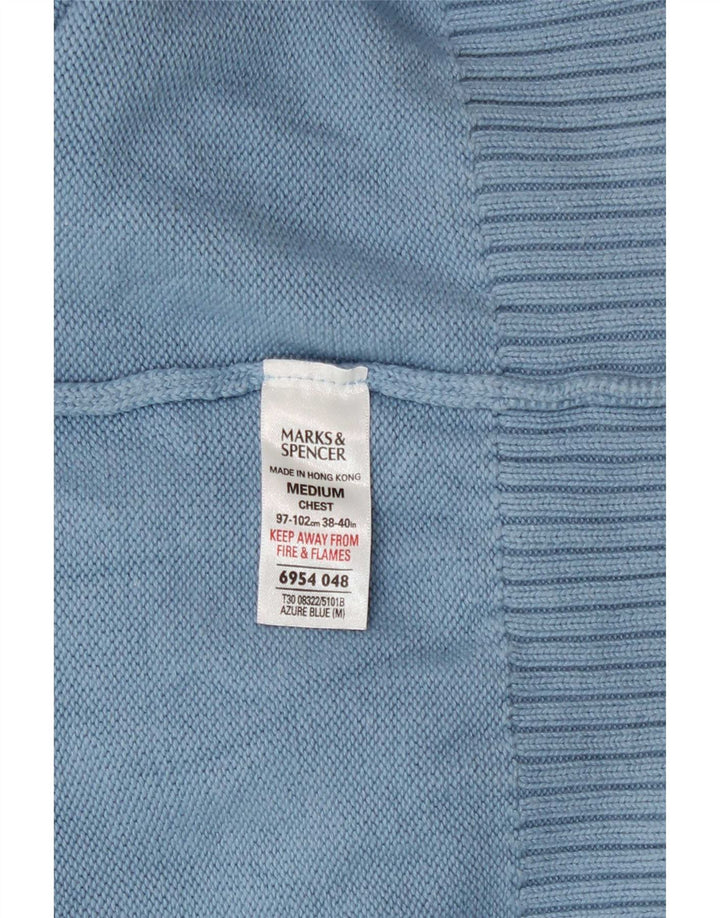 Marks & Spencer Pull à col en V Blue Harbour pour homme en coton moyen