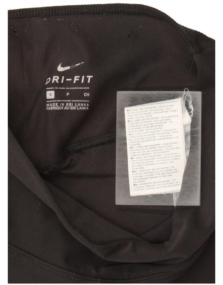 Nike Legging Capri Dri Fit pour femme UK 10 Petit Noir Polyester Colorblock