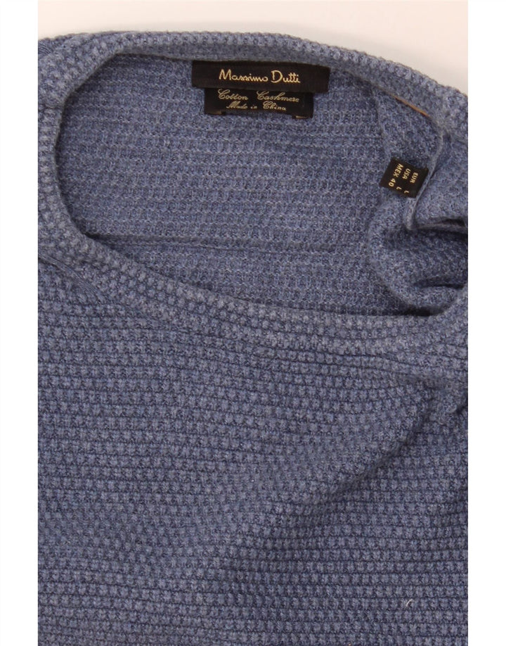 Massimo Dutti Pull à col rond pour homme en coton bleu Taille L