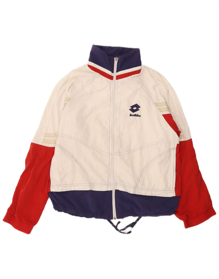 LOTTO Veste de Survêtement Homme IT 50 Medium Blanc Colourblock