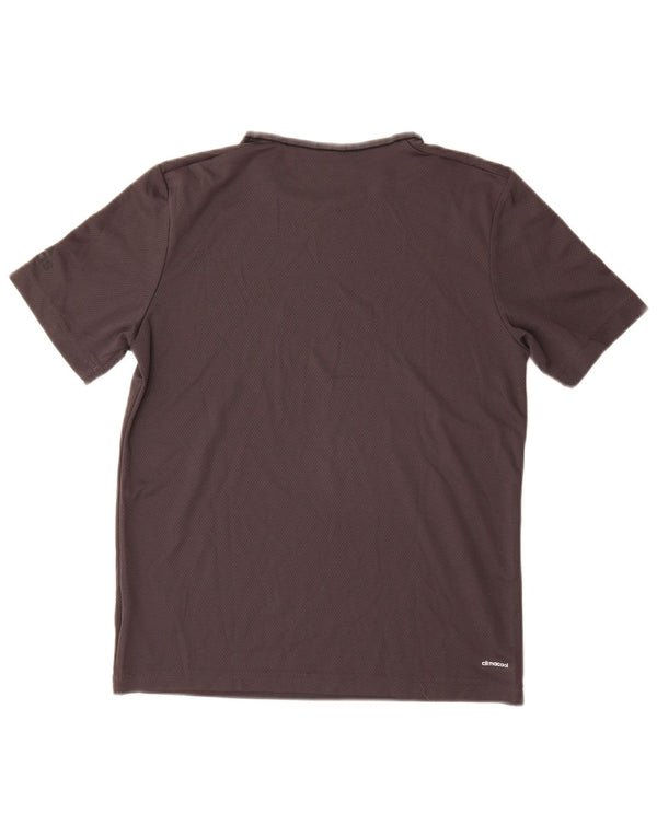 Adidas Femmes Climacool T-Shirt Top UK 12 Gris Moyen Polyester
