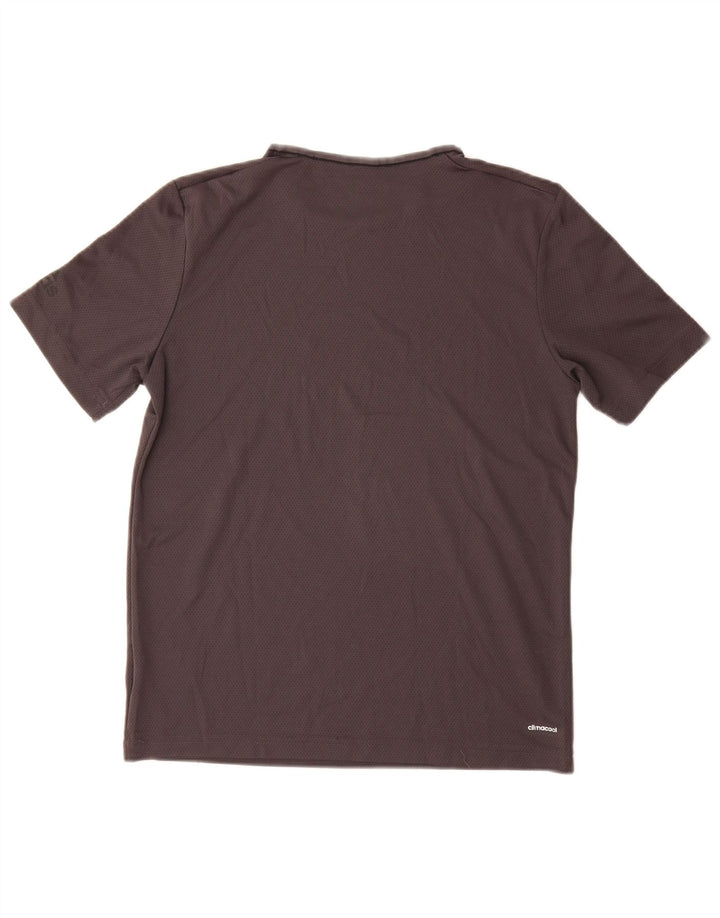 Adidas Femmes Climacool T-Shirt Top UK 12 Gris Moyen Polyester