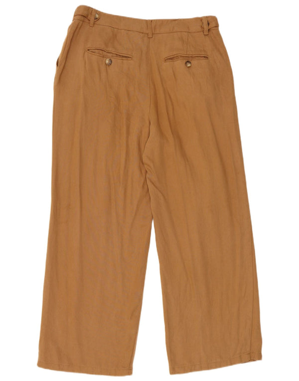 Fat Face Pantalon Chino Pegged Femme UK 12 Moyen W32 L27 Marron Lyocell