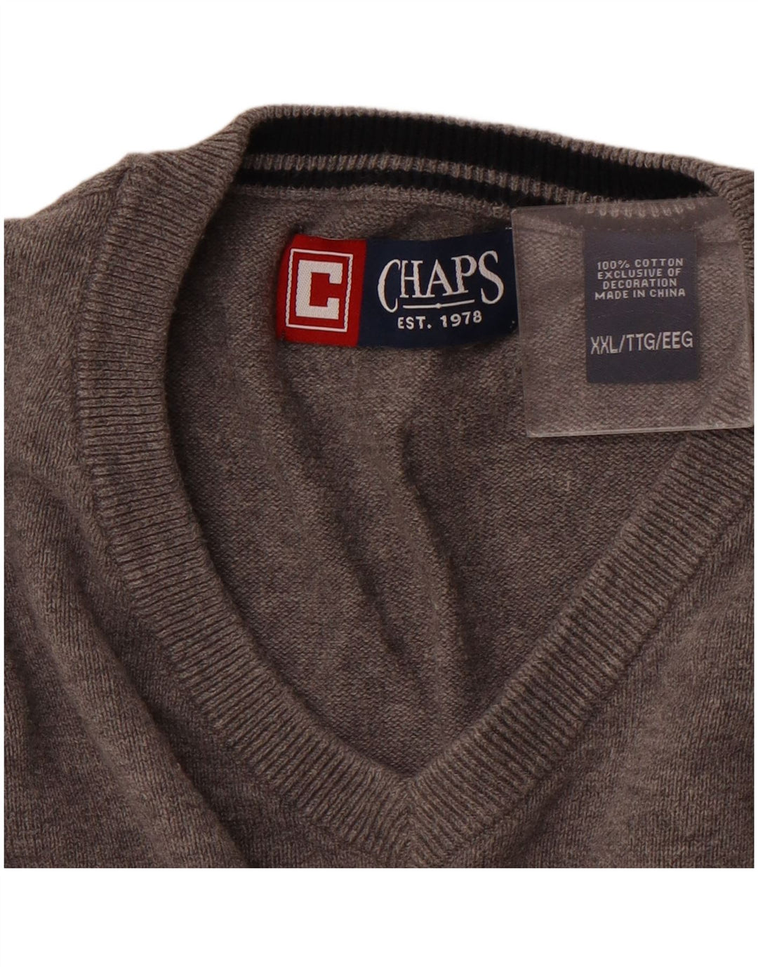 CHAPS Débardeur Homme 2XL Gris Coton