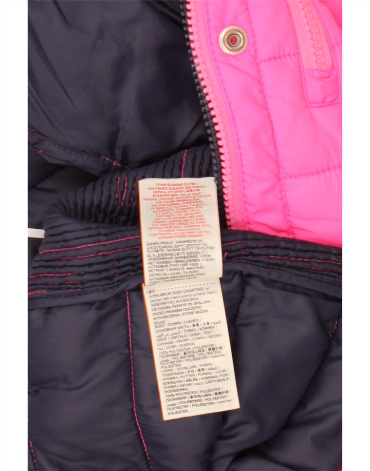 Superdry Veste matelassée à capuche pour femme UK 14 Large Rose Polyester