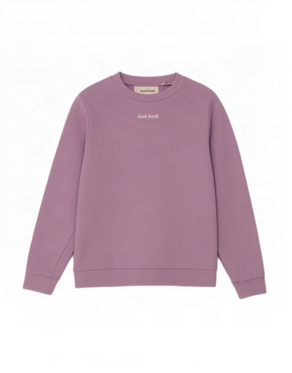 Zara Womens Trafaluc Sweatshirt Jumper UK 14 Moyen Violet Coton