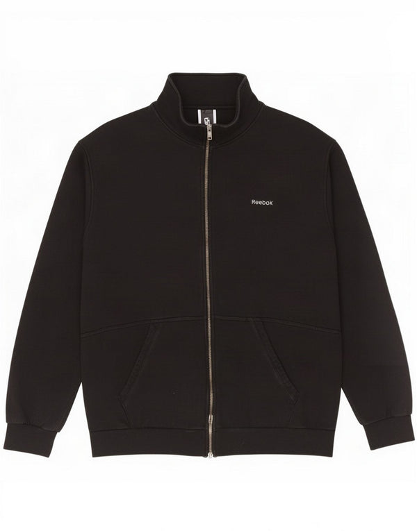 Reebok Veste de survêtement pour homme Large Noir Coton