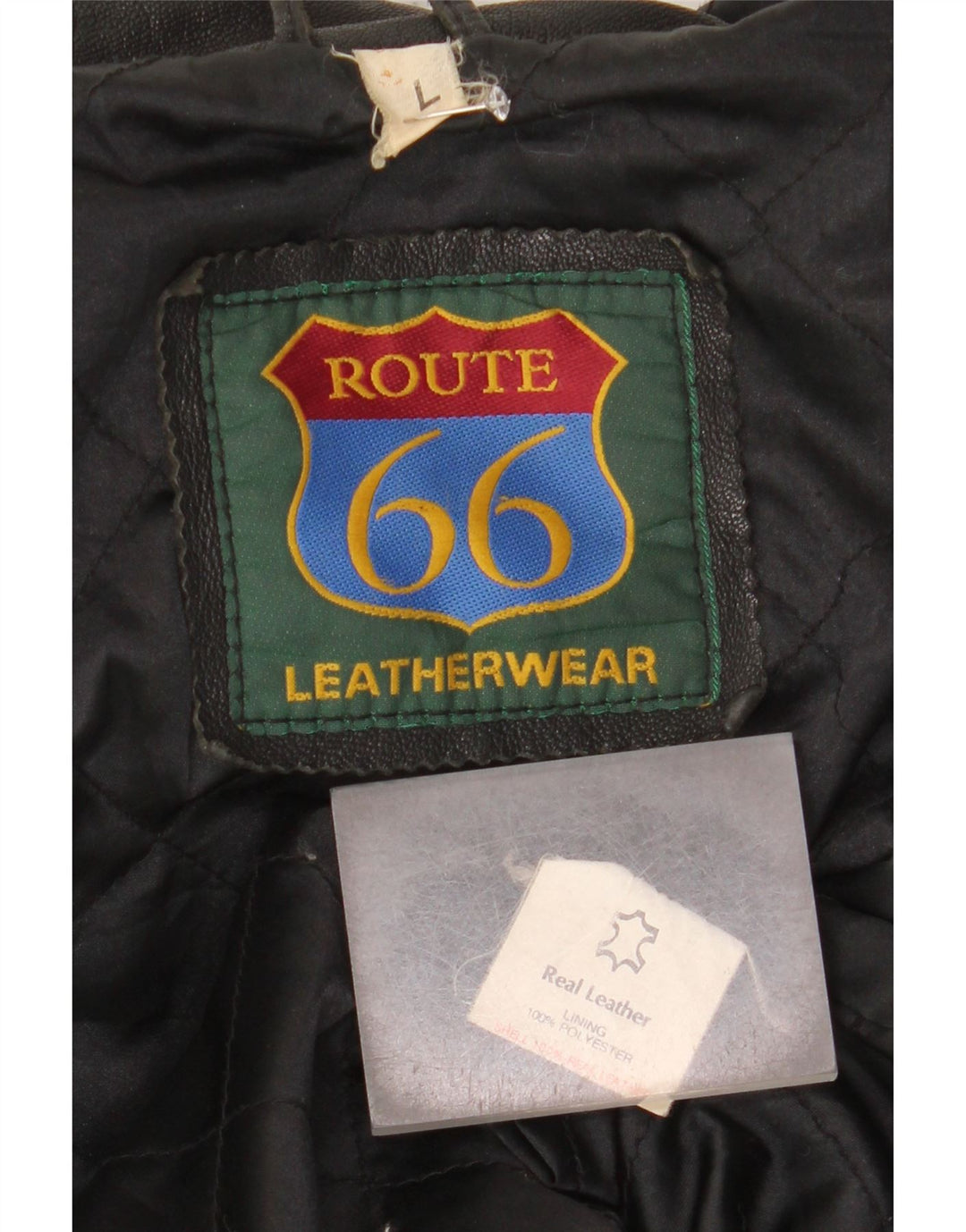 Route 66 Veste en cuir pour homme UK 40 Grand cuir noir