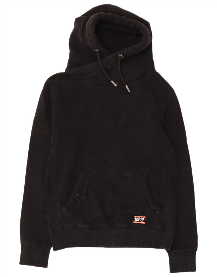 SUPERDRY Pull à capuche pour homme en coton noir moyen