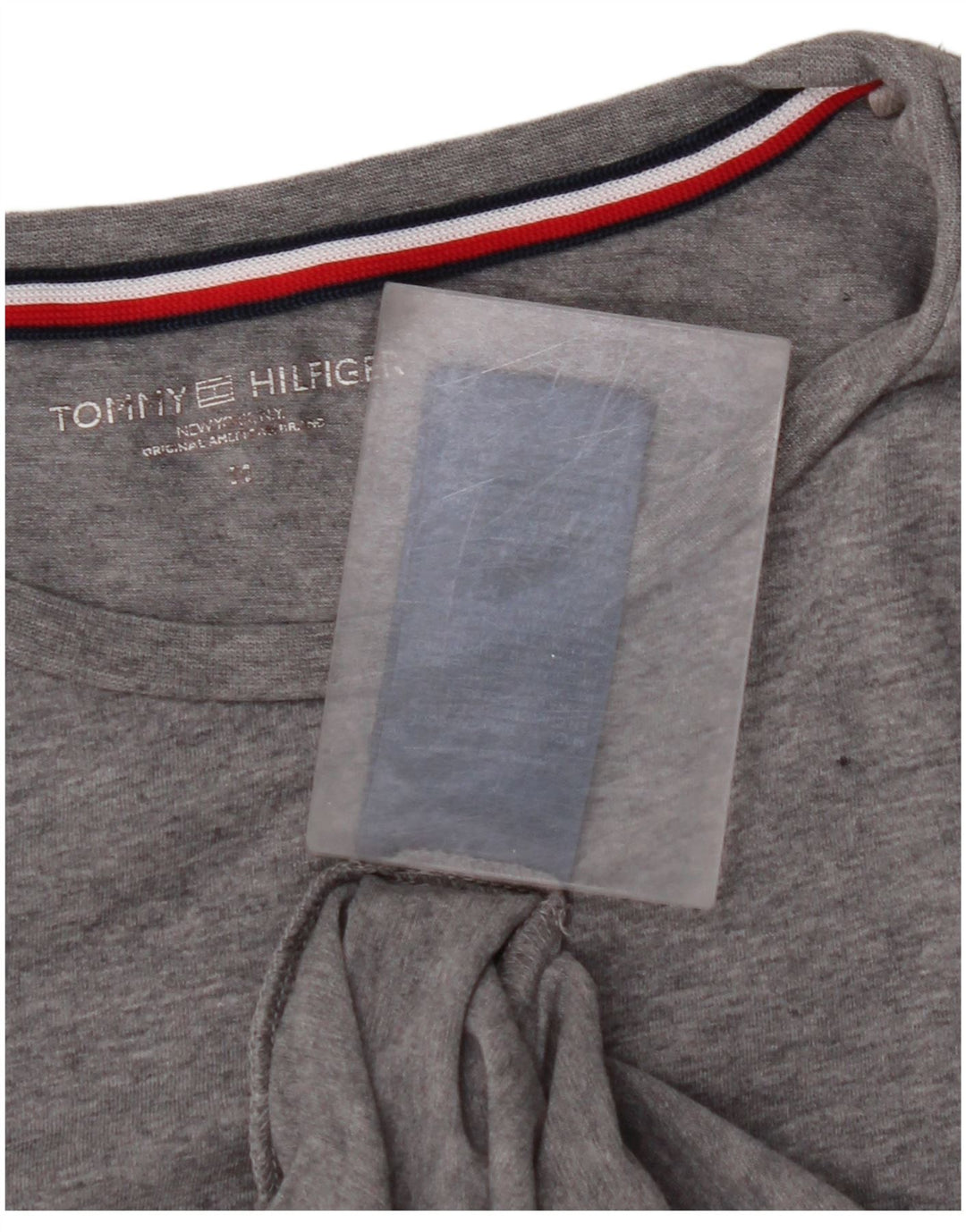 TOMMY HILFIGER Top Manches Longues Homme Gris Moyen Polyester