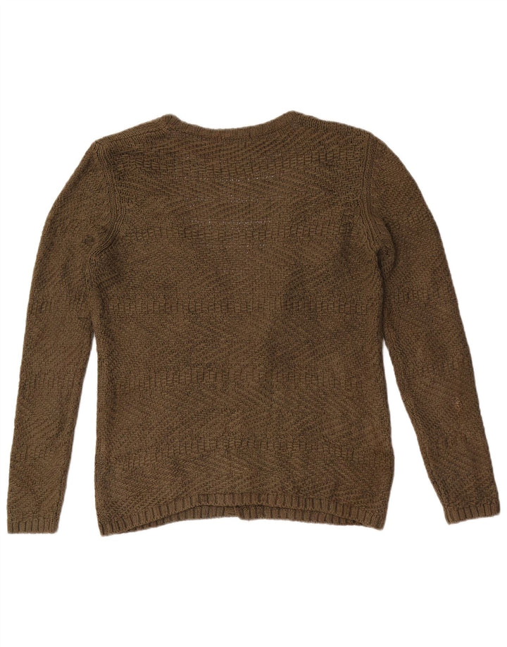 Massimo Dutti Pull cardigan ouvert pour femme UK 12 Kaki moyen