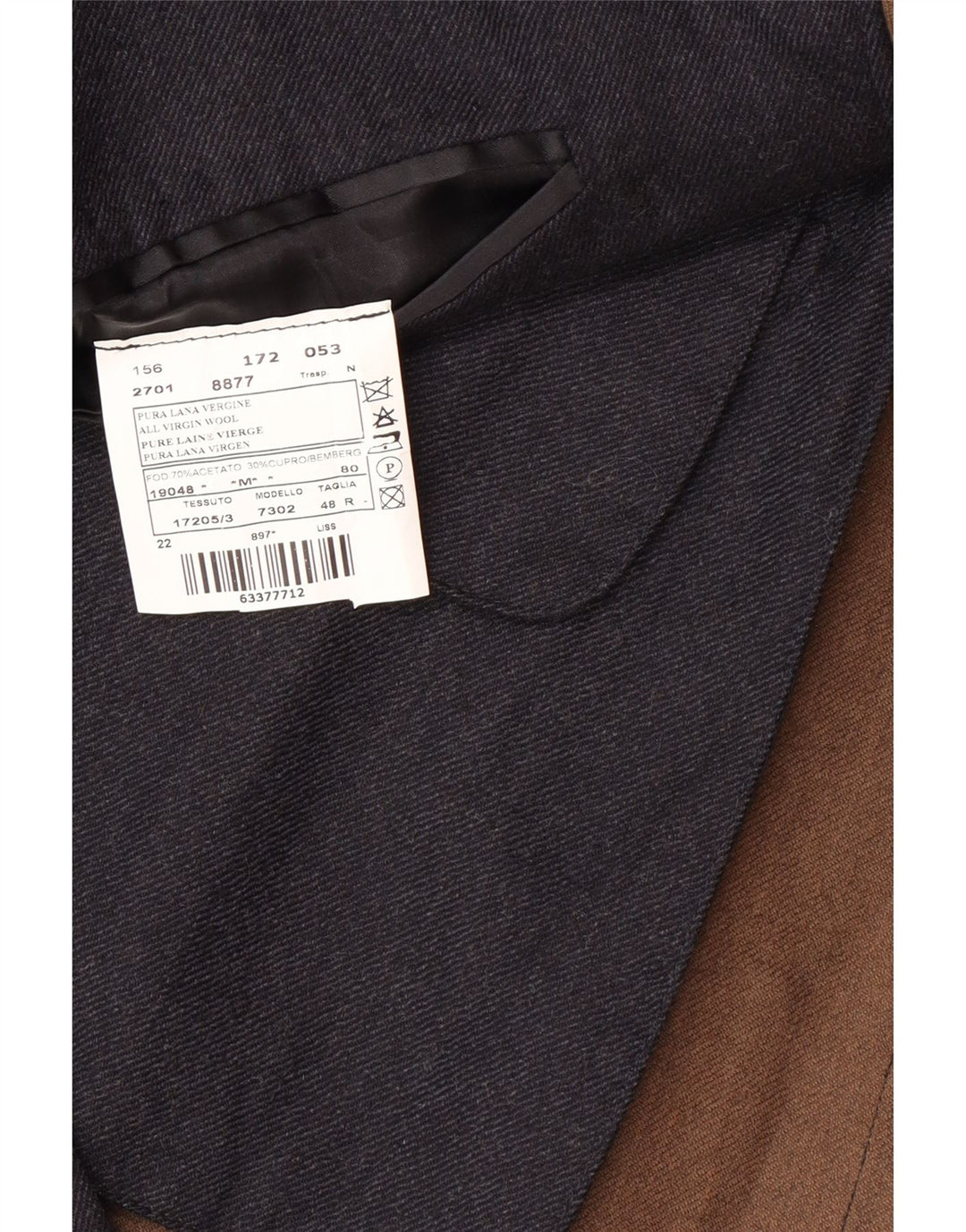 LUIGI BIANCHI Veste blazer longue pour homme IT 48 Bleu marine moyen classique