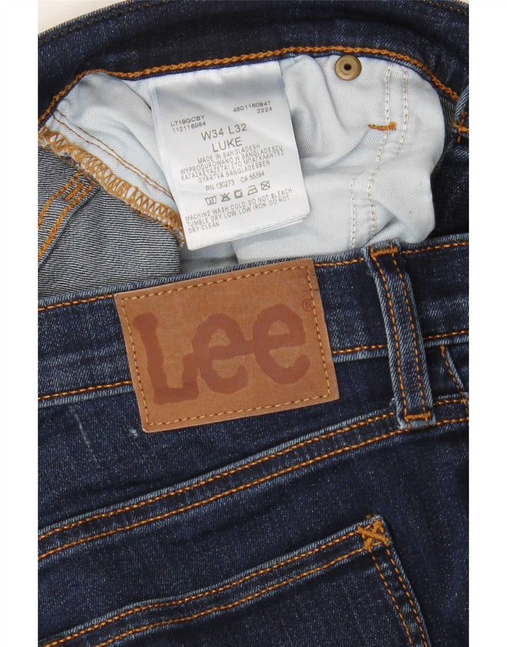 Lee Jean Slim Luke Homme W34 L32 Bleu Marine Coton