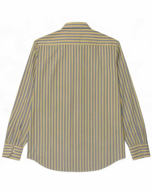 Valentino Mens Shirt Small Yellow Pinstripe