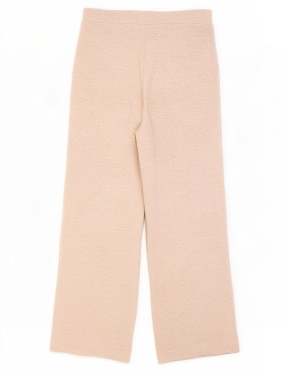 Pantalon de survêtement Zara Femme UK 12 Polyester Beige Moyen
