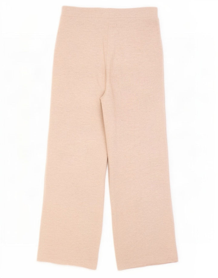 Pantalon de survêtement Zara Femme UK 12 Polyester Beige Moyen