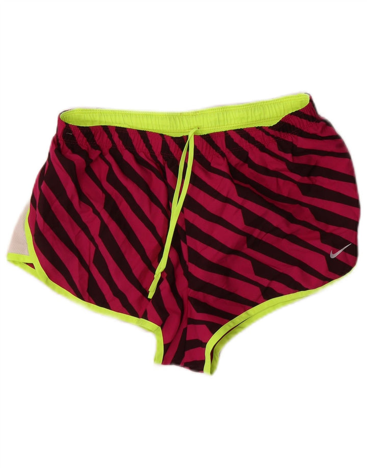 Nike Short de sport Dri Fit pour femme UK 14 Polyester rayé rose moyen