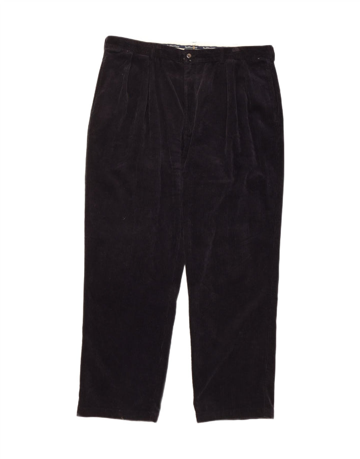 POLO RALPH LAUREN Pantalon en velours côtelé pour homme W42 L32 Coton noir