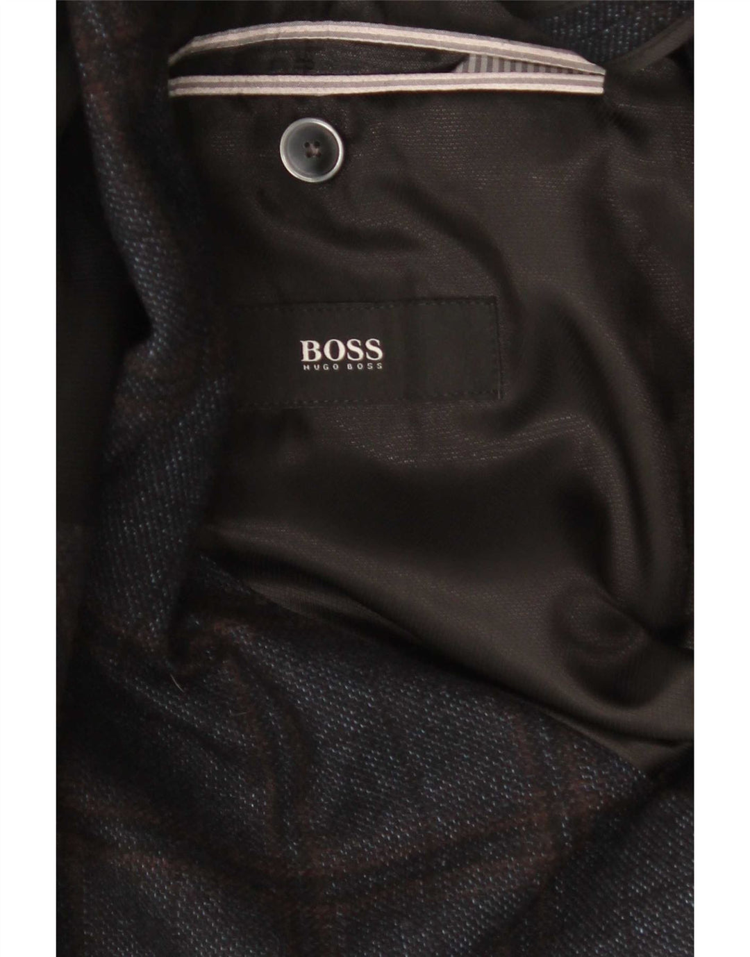 Hugo Boss Veste blazer à 2 boutons pour homme EU 56 3XL Bleu marine à carreaux en laine