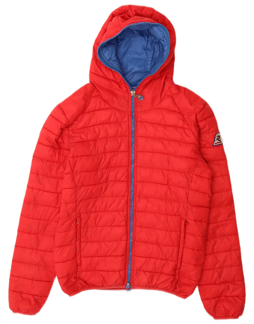 Invicta Veste matelassée à capuche pour femme UK 16 Large Rouge Polyamide