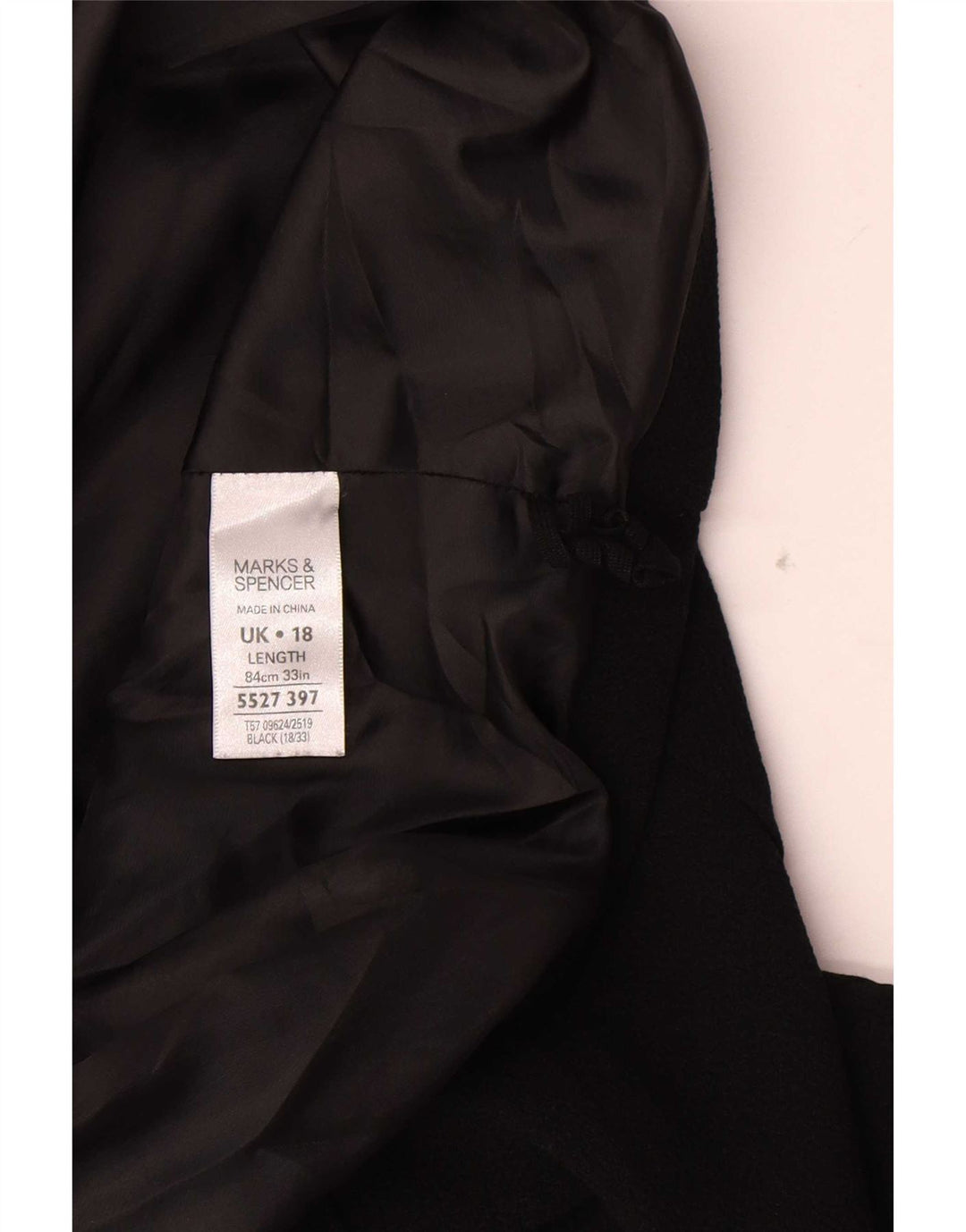 Marks & Spencer Jupe trapèze pour femme UK 18 XL W36 Noir Polyester
