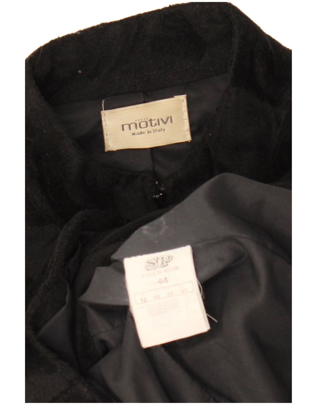 MOTIVI Veste polaire courte pour femme IT 44 Polyester imprimé animal noir moyen