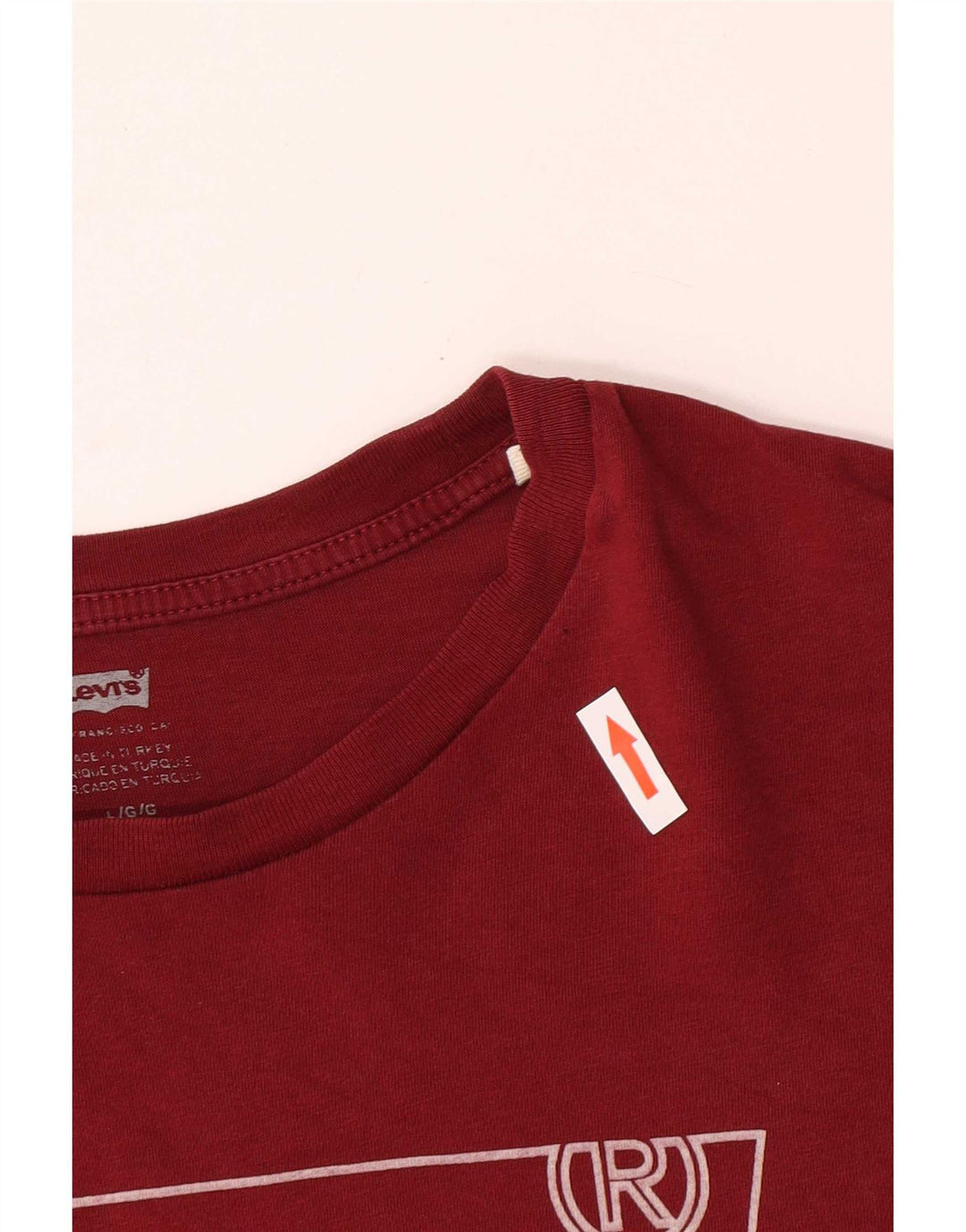 Levi's T-Shirt Graphique Homme Rouge Large Coton