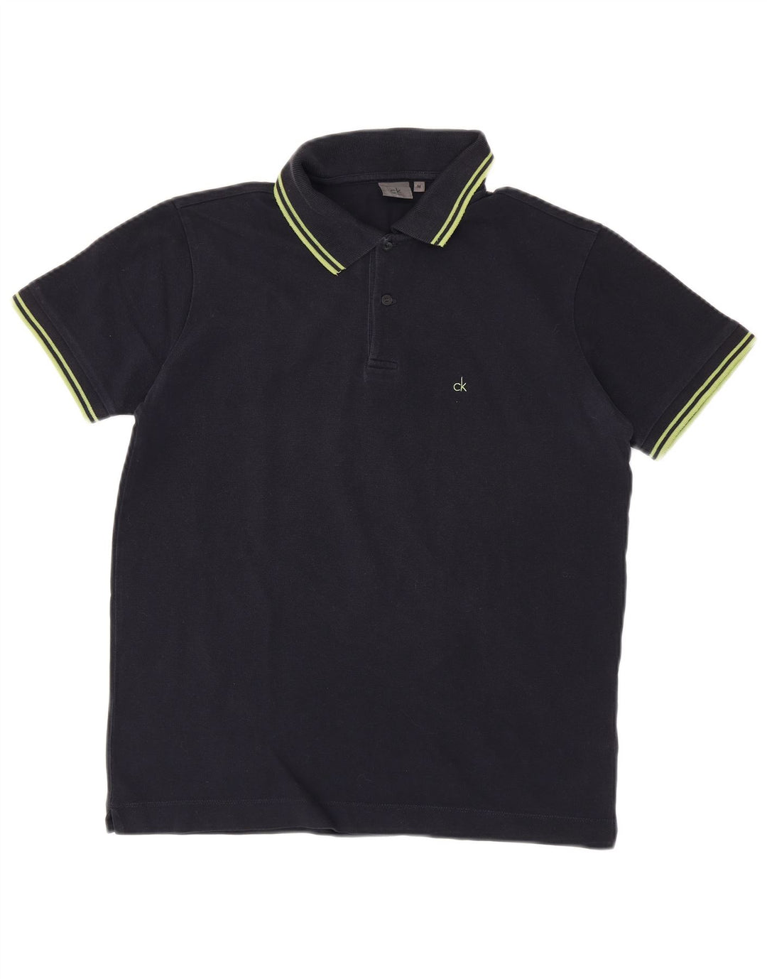 CALVIN KLEIN Polo Homme Bleu Marine Moyen Coton