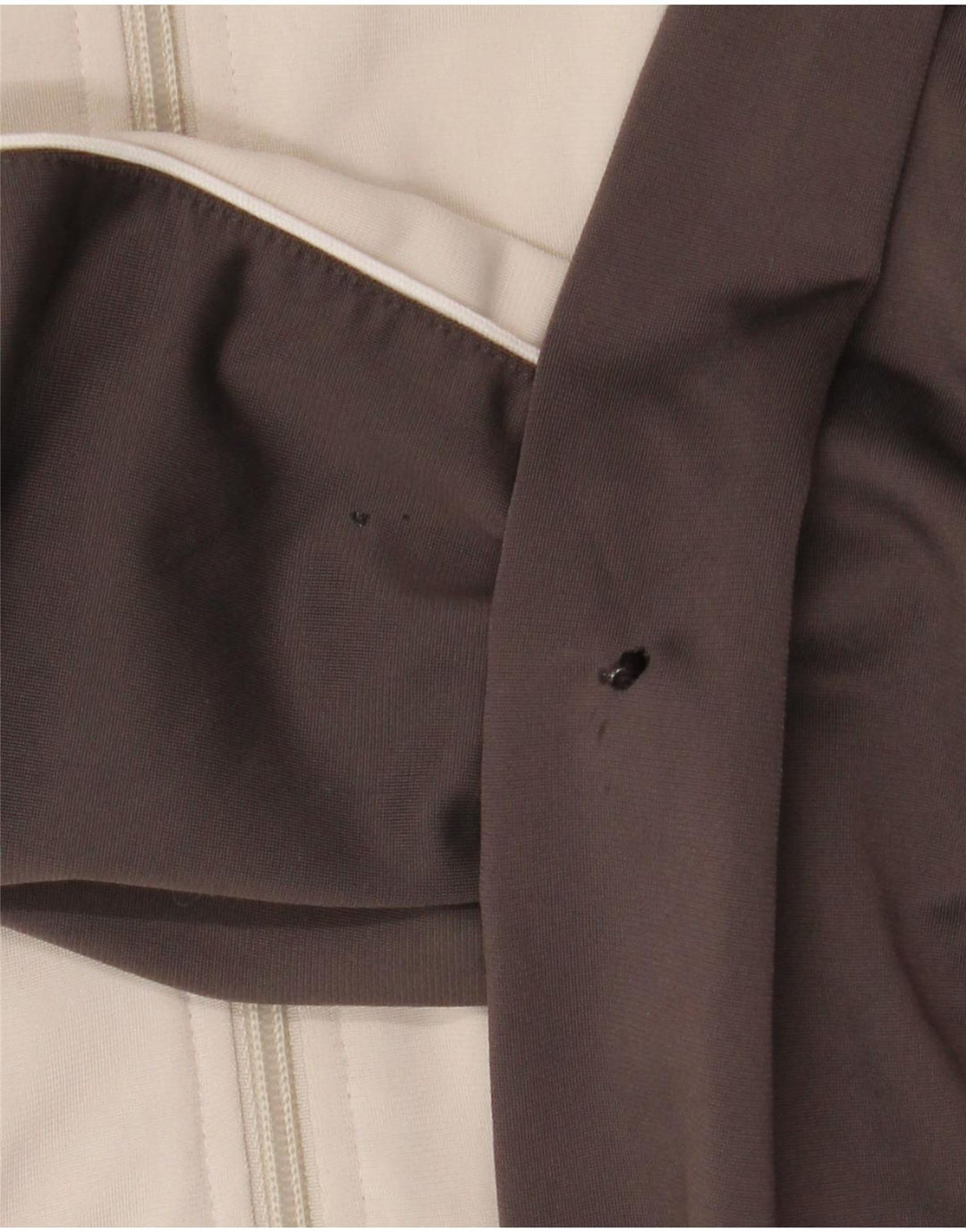 Kappa Veste de survêtement pour homme Petit polyester blanc cassé colour block