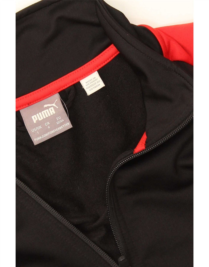 Puma Veste de survêtement pour homme Taille L Noir Colorblock