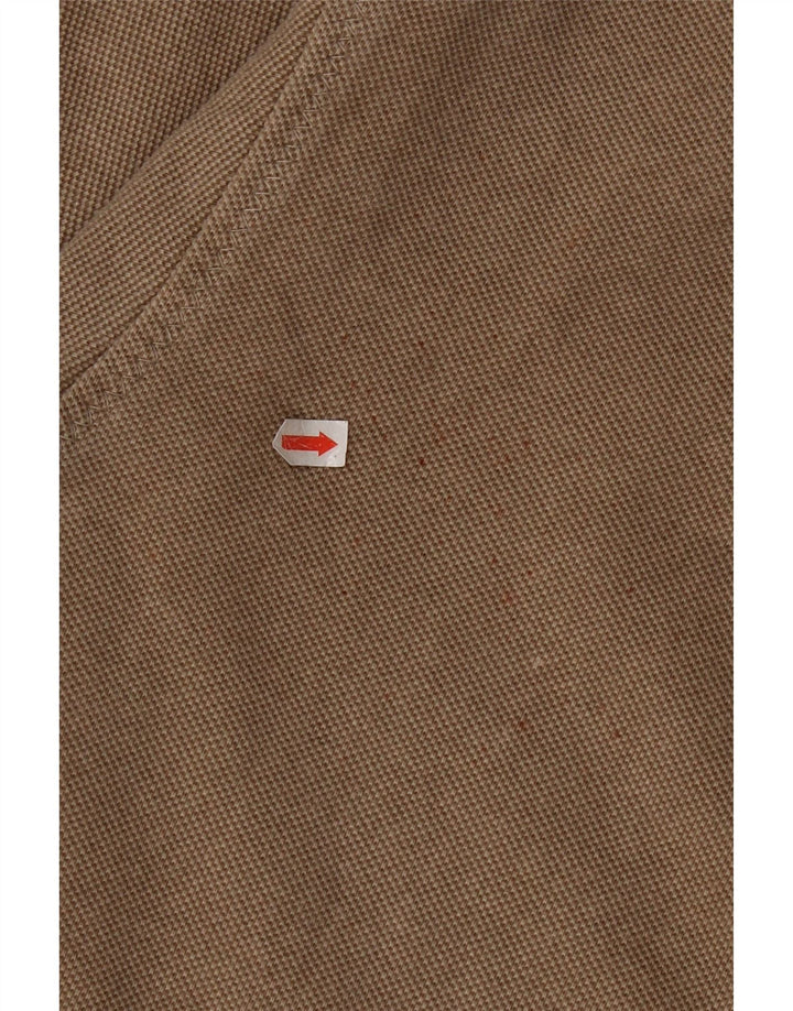 Fat Face Sweat-Shirt Col Zippé Homme Coton Beige Moyen