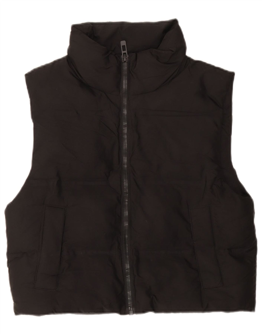 Zara Femme Gilet Rembourré Oversize UK 6 XS Noir Polyester