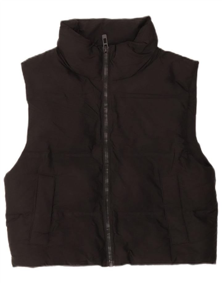 Zara Femme Gilet Rembourré Oversize UK 6 XS Noir Polyester