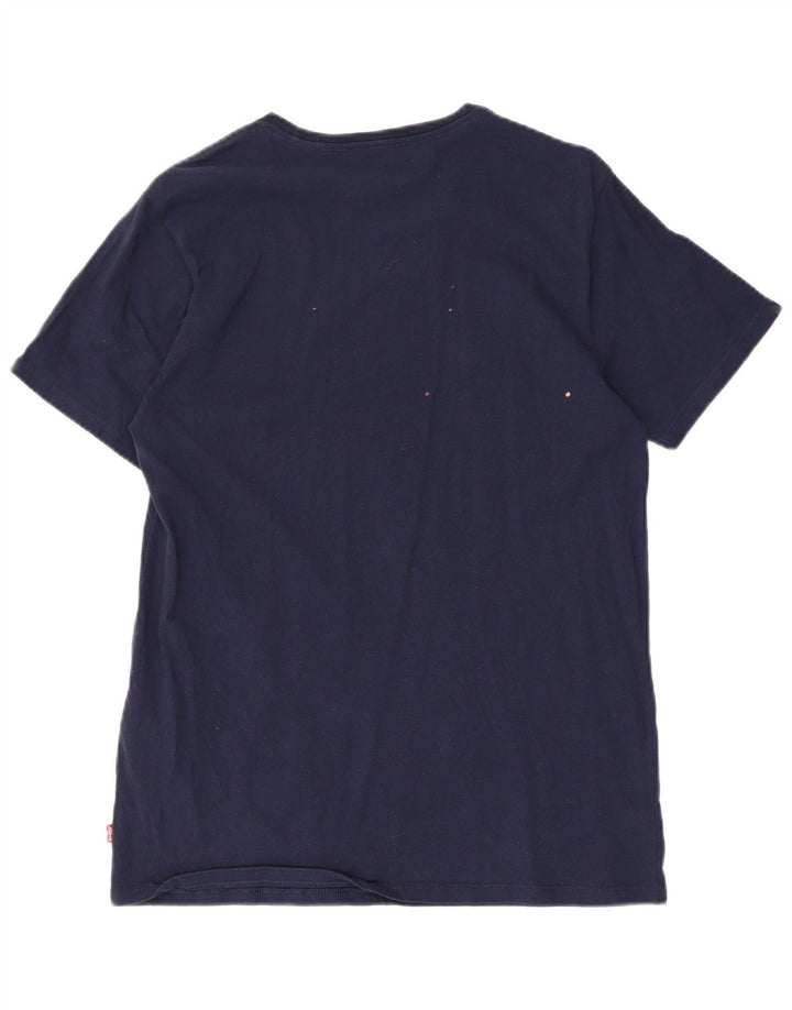 Levi's T-Shirt Graphique Homme Bleu Marine Moyen Coton