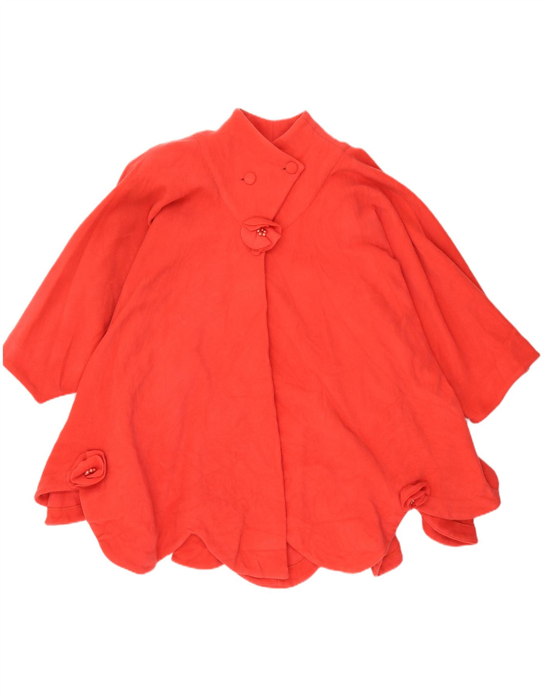 Manteau Poncho Femme Vintage UK 20 2XL Rouge