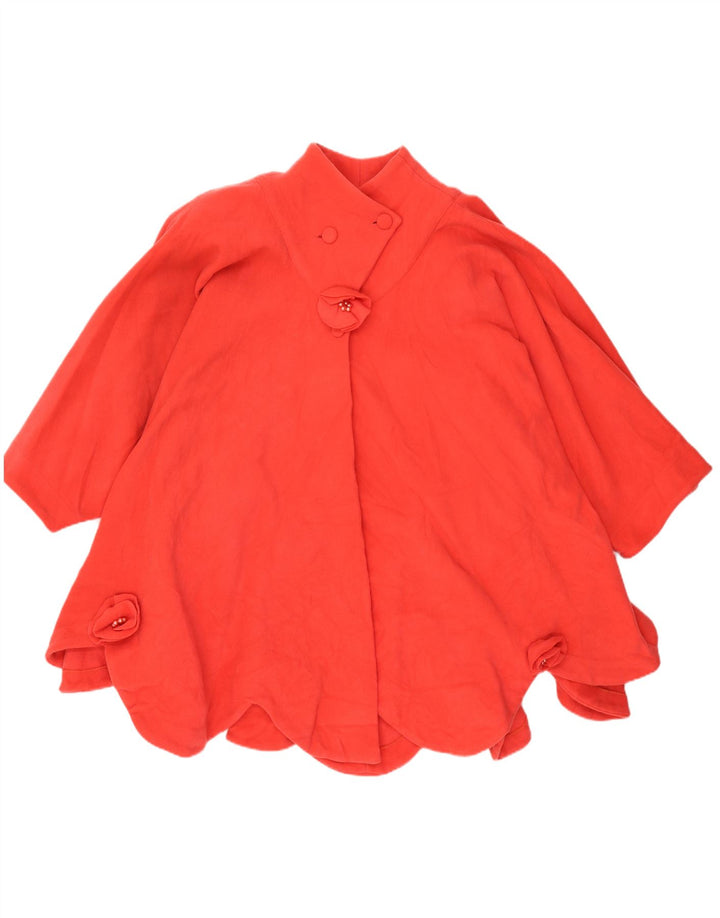 Manteau Poncho Femme Vintage UK 20 2XL Rouge
