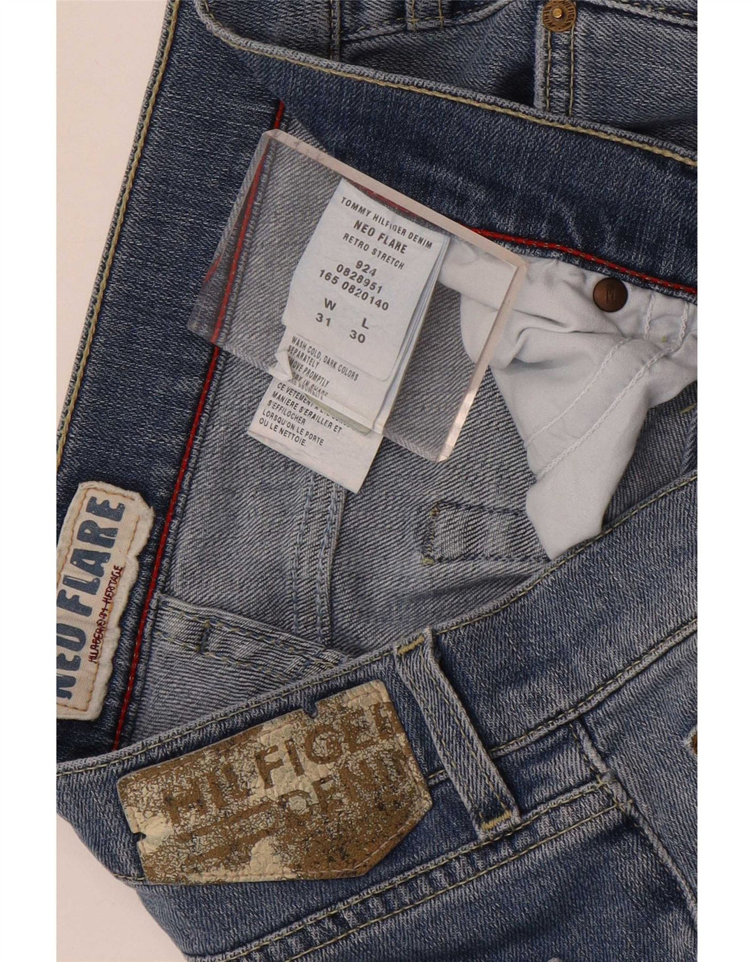 Tommy Hilfiger Jean évasé Femme W31 L30 Bleu Coton