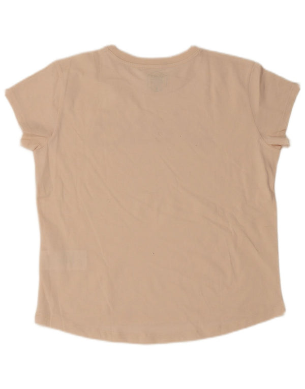 Asics T-shirt graphique pour femme UK 16 Large Beige Coton