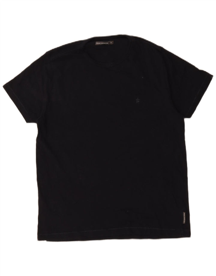 French Connection T-Shirt Homme Top XL Bleu Marine Coton