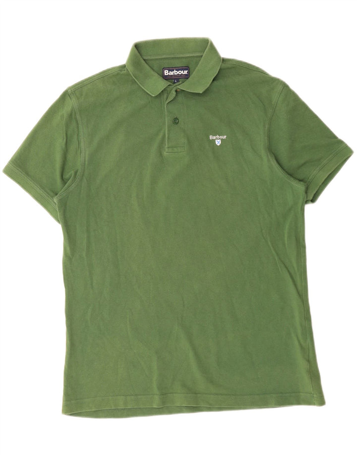 Barbour Polo Homme Grand Coton Vert