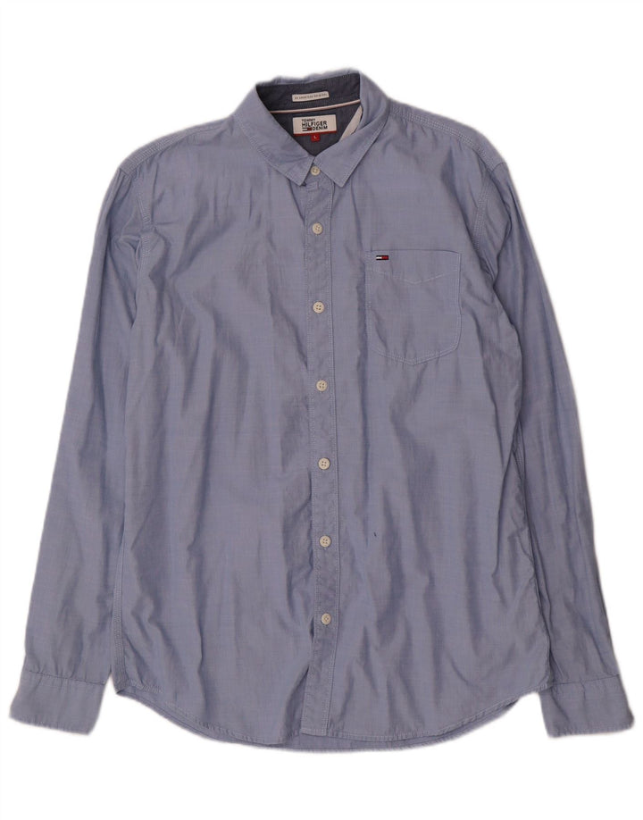 TOMMY HILFIGER Chemise Homme Large Bleu Coton