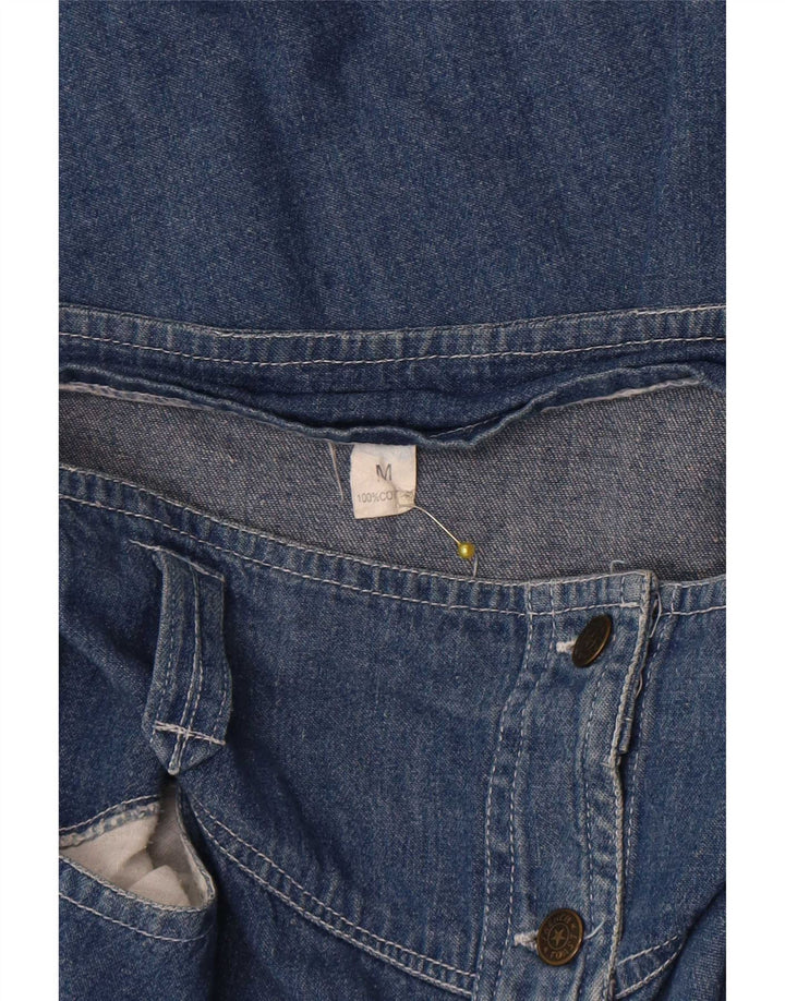 vintage Femme Midi Denim Jupe Moyen W28 Bleu Coton