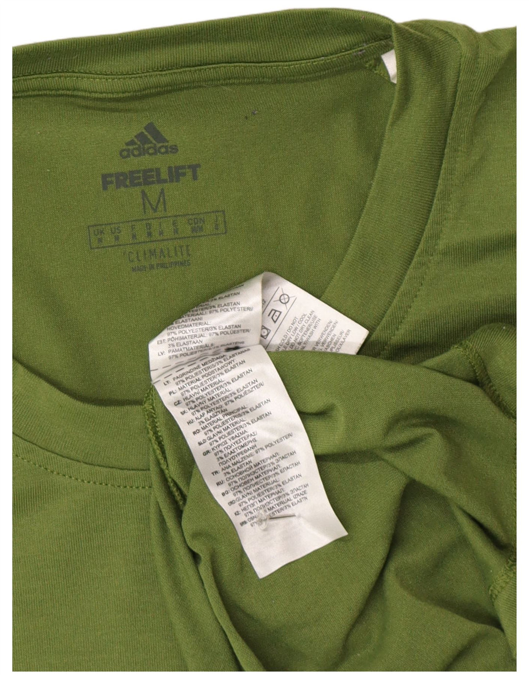 Adidas Homme Climalite T-Shirt Top Vert Moyen Polyester