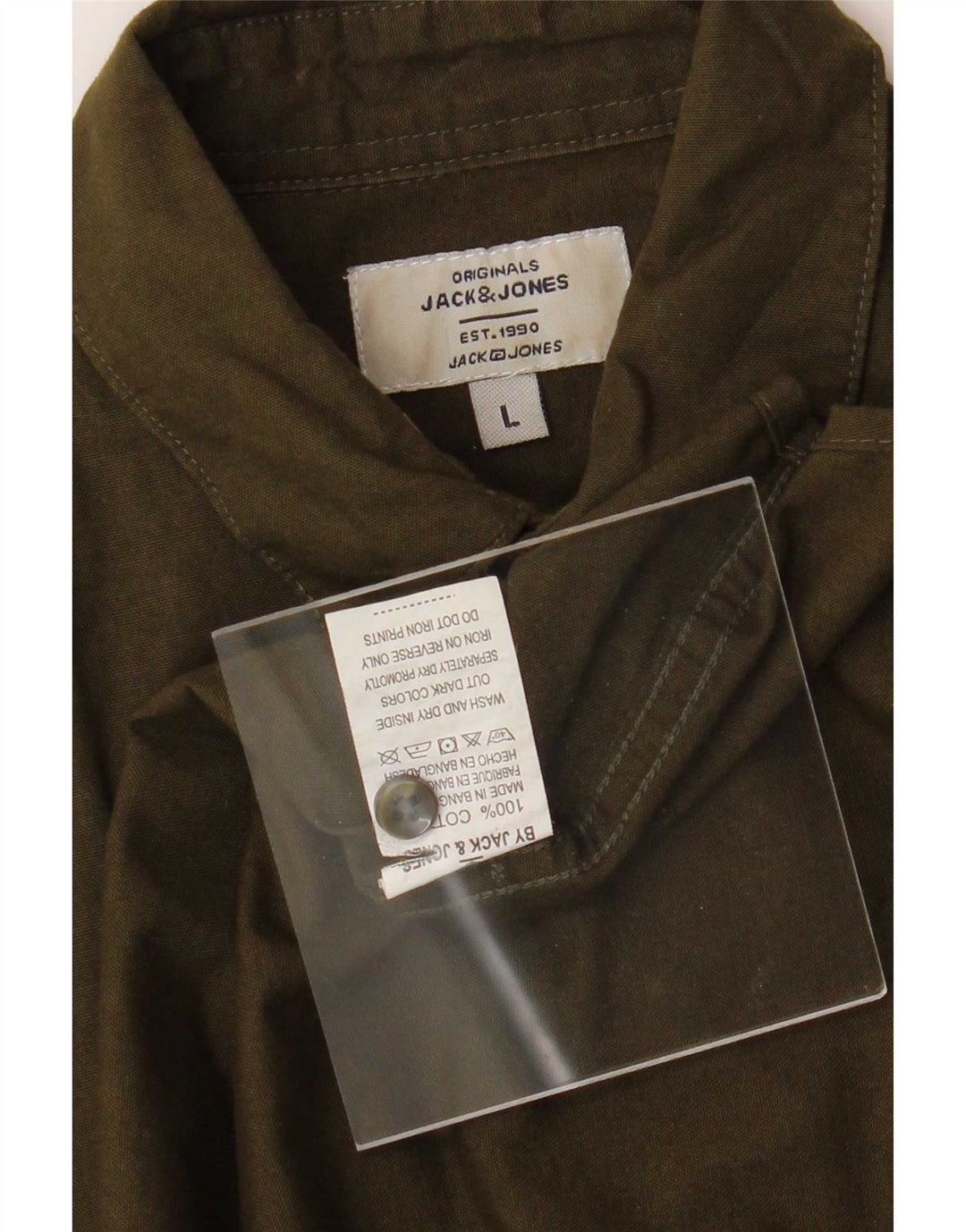 Jack & Jones Chemise Homme Large Kaki Coton