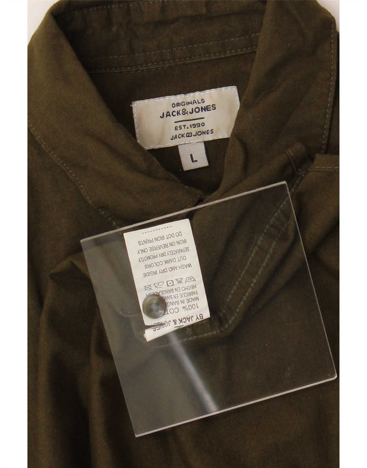 Jack & Jones Chemise Homme Large Kaki Coton