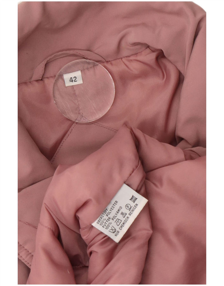 vintage Femme Coupe-vent surdimensionné Manteau EU 42 Grand Polyester Rose