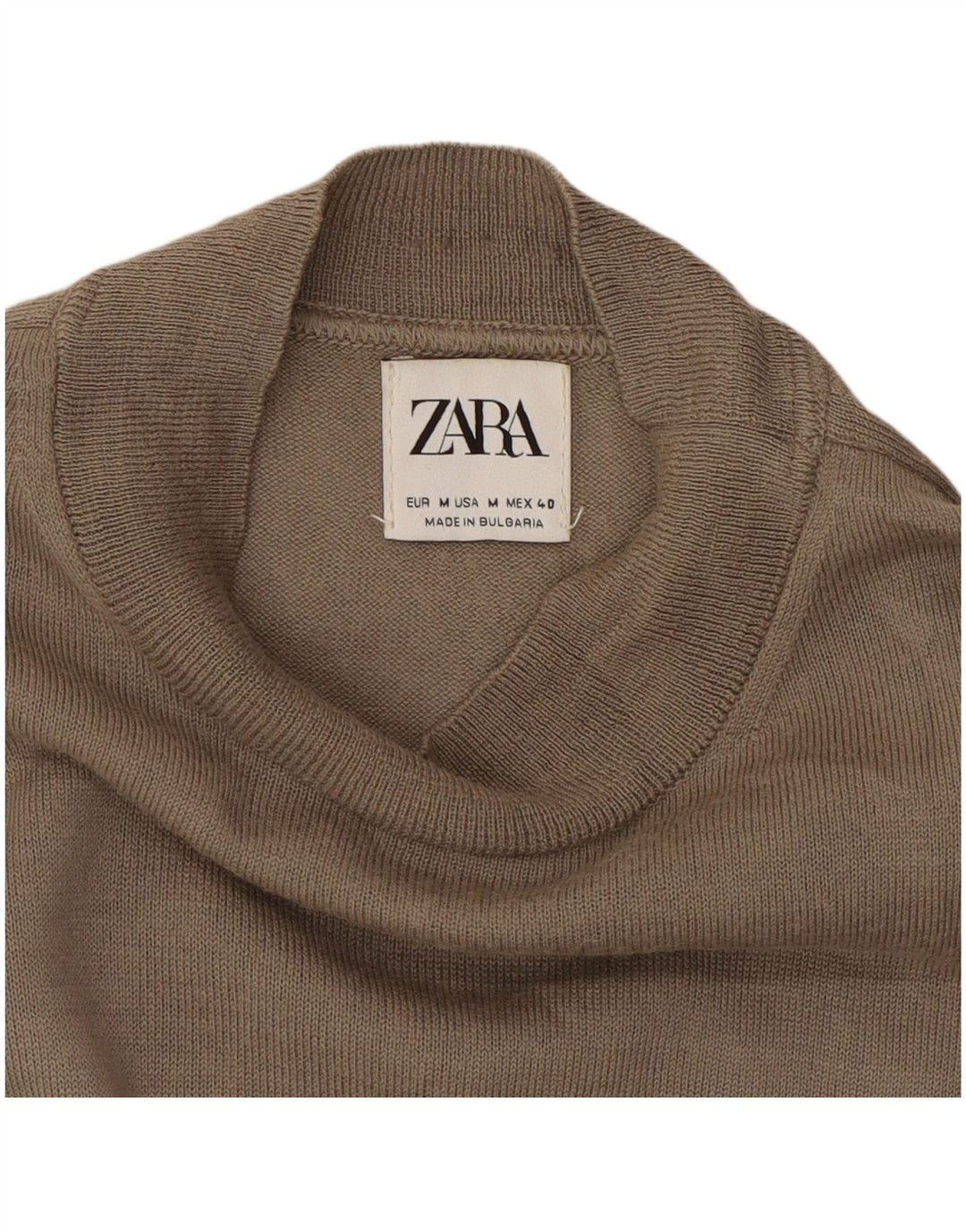 Zara Pull ras du cou pour femme UK 14 Marron moyen