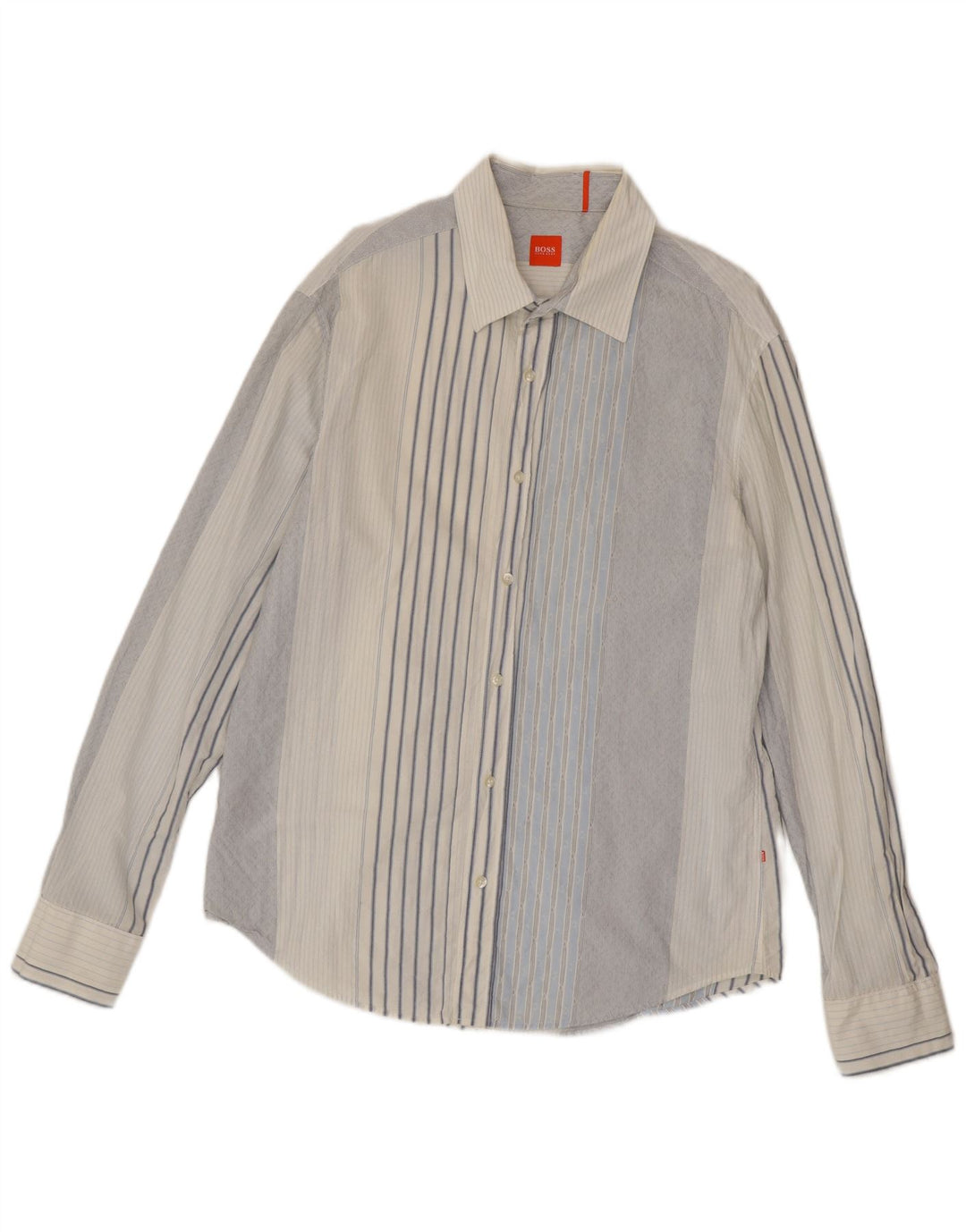 Hugo Boss Chemise XL Bleu Rayé Coton Homme